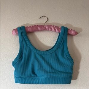 Teal Blue Alo Yoga sports tank